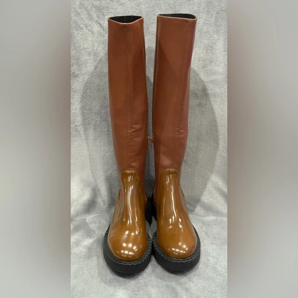 Jeffrey Campbell Lennard Knee High Boot  Brown Women’s Size 8 US New